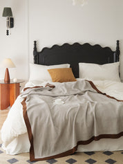 Geometric Pattern Cotton Knit Throw Blanket