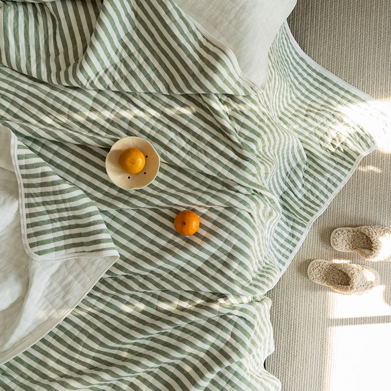 100% Cotton Striped Quilt