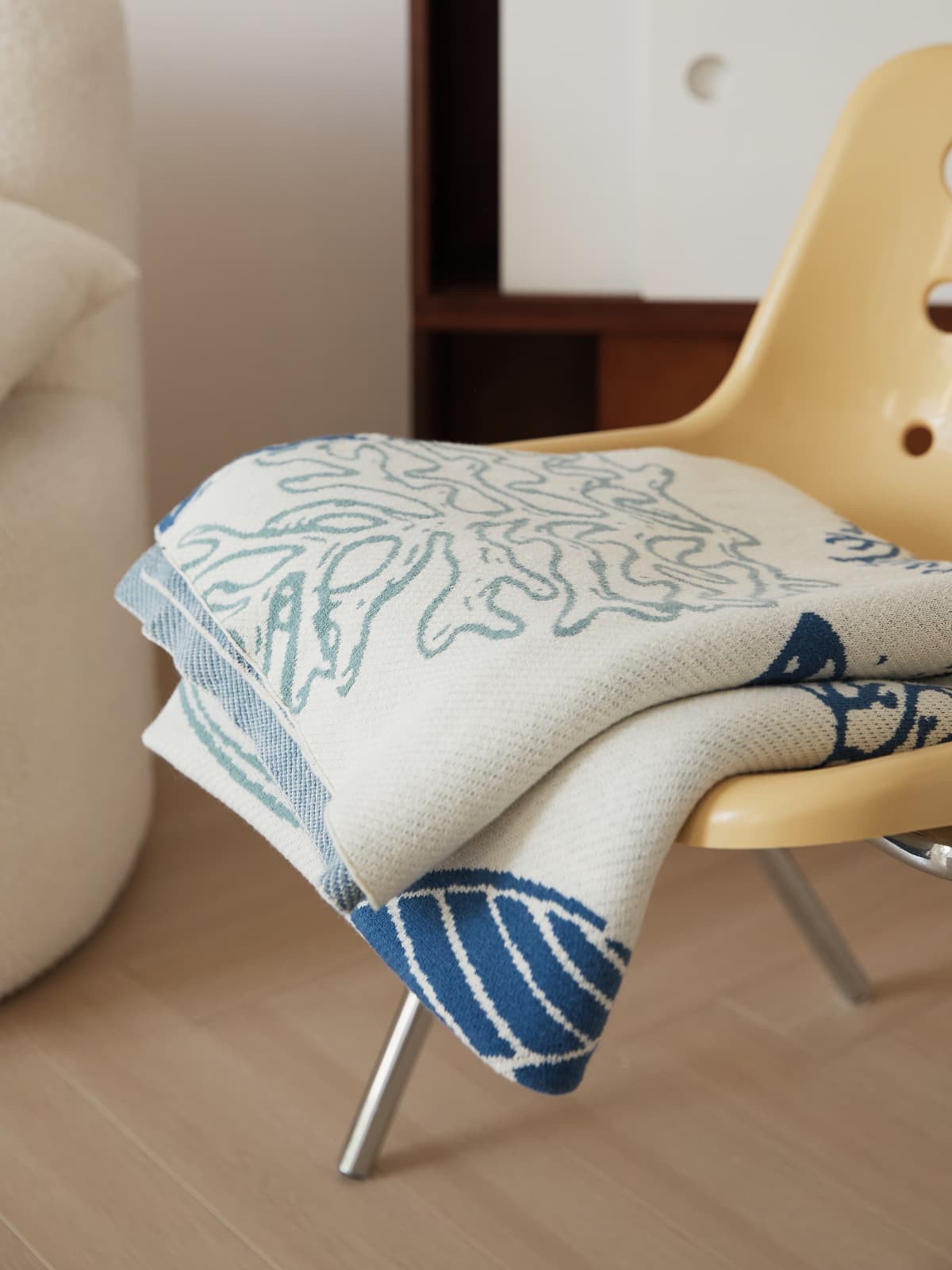 Undersea World Cotton Knit Throw Blanket