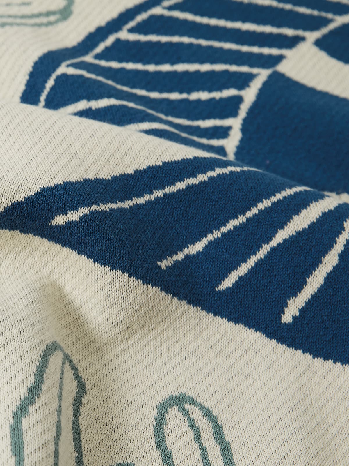 Undersea World Cotton Knit Throw Blanket