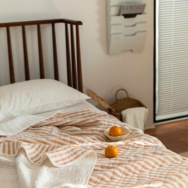 100% Cotton Striped Quilt