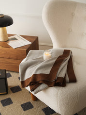 Geometric Pattern Cotton Knit Throw Blanket