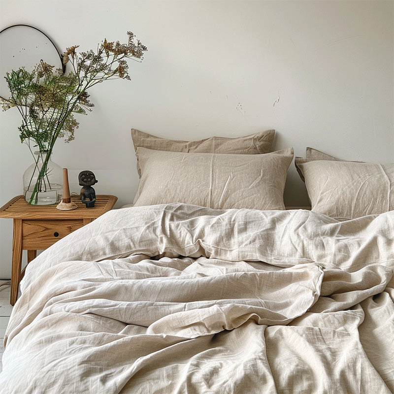 Washed Linen Core Sheet Set