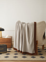 Geometric Pattern Cotton Knit Throw Blanket