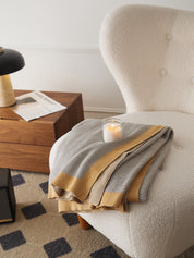 Geometric Pattern Cotton Knit Throw Blanket