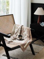 Dancing Petals Cotton Knit Throw Blanket